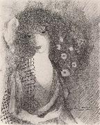 Woman wearing the shawl Marie Laurencin